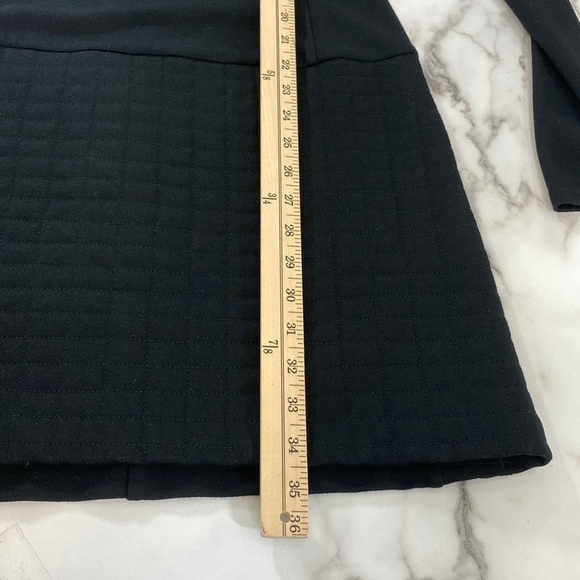Theory‎ Mimi Q Classical Dress Womens Large Black Quilted Long Sleeve Shift Crew - Picture 13 of 13